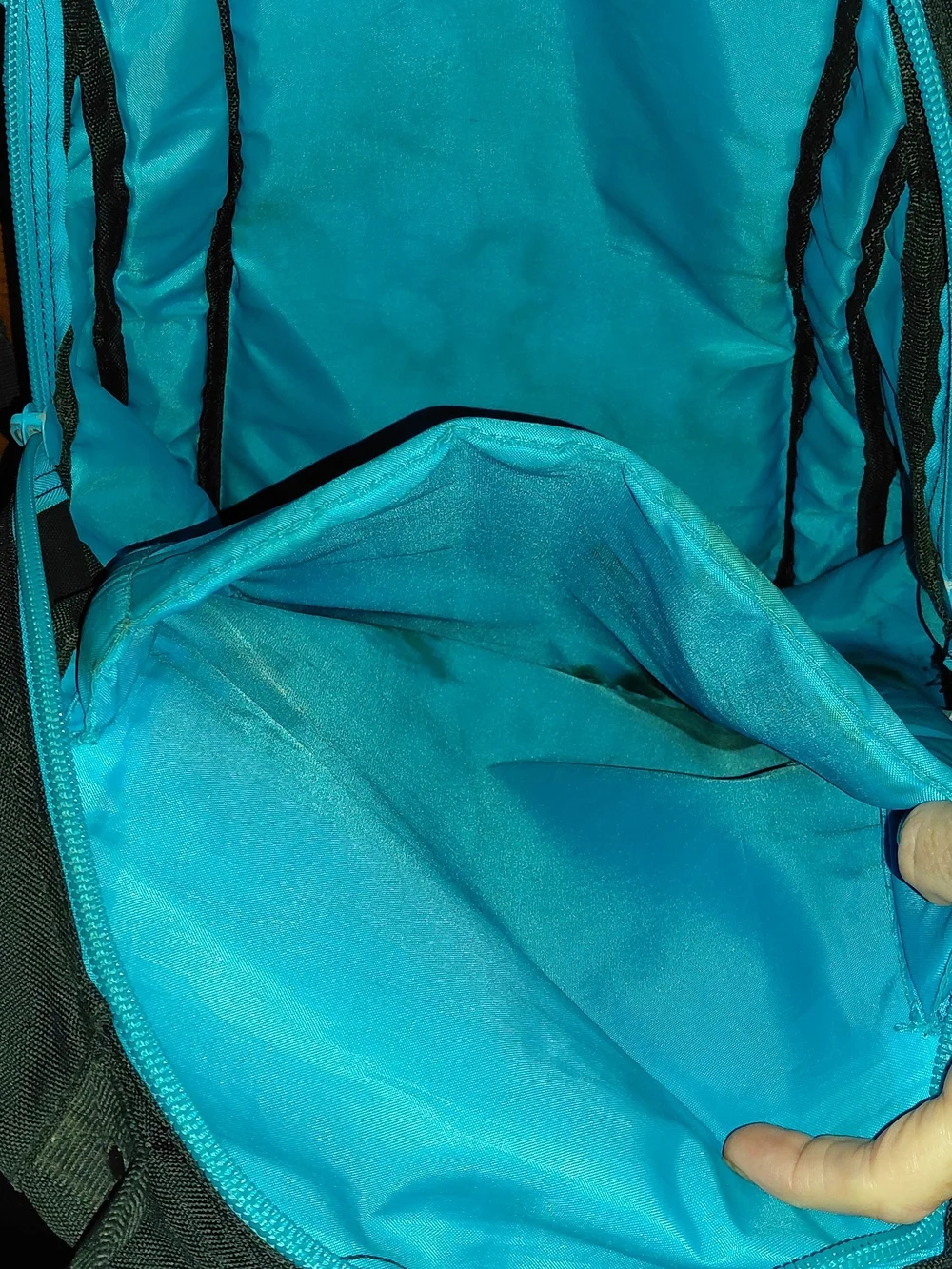 Vintage 2000 Hurley Skate-strap Black & Teal Plaid Backpack